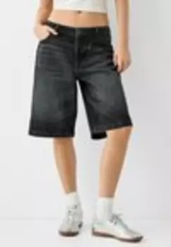 Бермуды BAGGY Bershka, черный