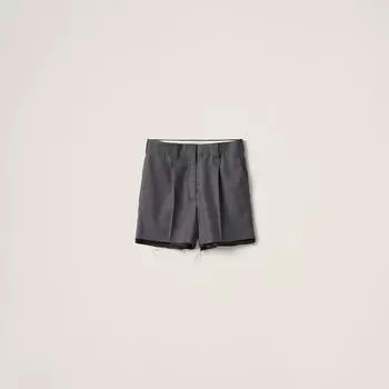 Бермуды Miu Miu, серый