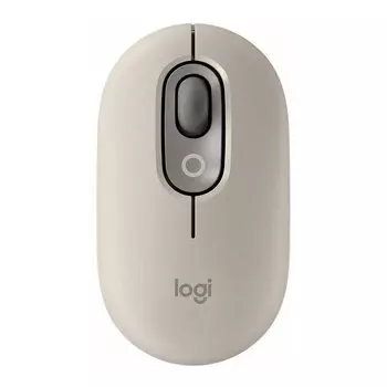 Беспроводная мышь Logitech POP, бежевый-серый