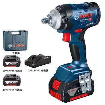 Гайковерт Bosch GDS 18V-400 + два аккумулятора 5.0Ah, зарядное устройство, кейс