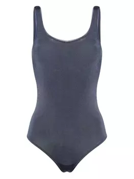 Бесшовное мерцающее боди Wolford, синий