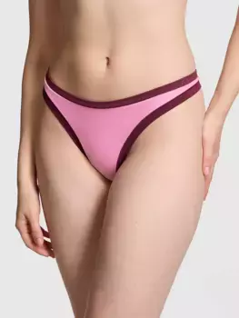 Бесшовные трусики-стринги с высоким вырезом Pink, розовый