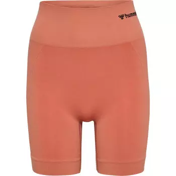 Бесшовные женские шорты для йоги Hmltif из переработанного полиамида HUMMEL, цвет rot
