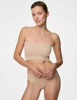 Бесшовный бюстгальтер-бандо без косточек Marks & Spencer, розовый кварц