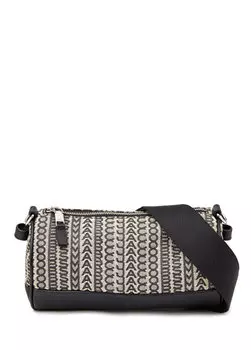 Бежевая черная женская сумка monogram duffle Marc Jacobs