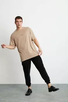 Бежевая футболка River Oversize GRIMELANGE, бежевый