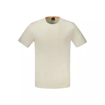 Бежевая хлопковая футболка Hugo Boss