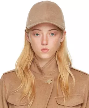 Бежевая кепка с монограммой Max Mara