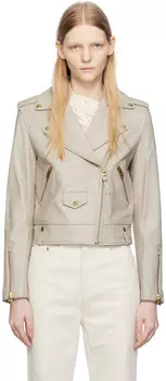 Бежевая кожаная куртка Байя Mackage