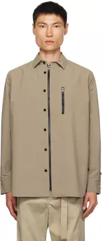 Бежевая матовая рубашка sacai