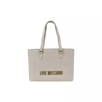 Бежевая полиэтиленовая сумка LOVE MOSCHINO
