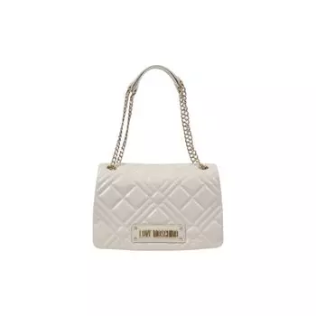 Бежевая полиэтиленовая сумка LOVE MOSCHINO
