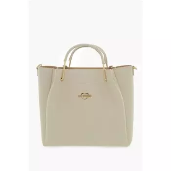 Бежевая полиэтиленовая сумка-тоут Moschino, Beige