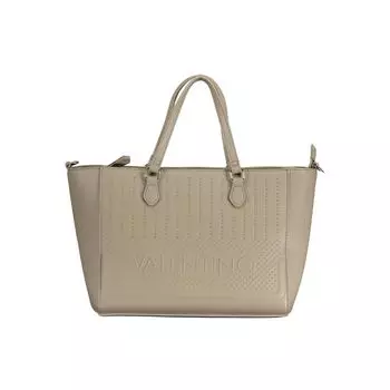 Бежевая полиэтиленовая сумка Valentino Bags, бежевый
