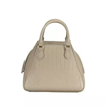 Бежевая полиэтиленовая сумка Valentino Bags, бежевый