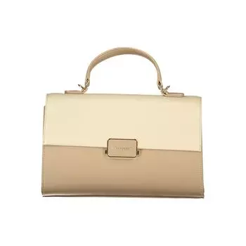 Бежевая полиэтиленовая женская сумка Valentino Bags
