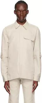 Бежевая рубашка карго Helmut Lang