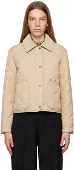 Бежевая стеганая куртка Burberry
