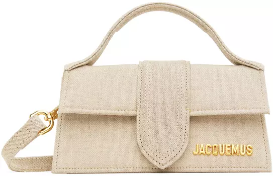 Бежевая сумка Les Classiques 'Le Bambino' JACQUEMUS, светло-серый