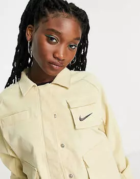 Бежевая тканая куртка Nike Swoosh