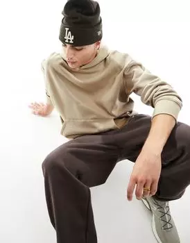 Бежевая тяжелая толстовка оверсайз ASOS DESIGN