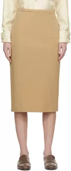 Бежевая юбка-миди Felice Max Mara