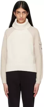 Бежевая водолазка в рубчик Moncler