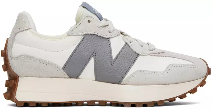 Бежево-белые кроссовки 327 New Balance