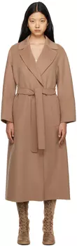Бежевое пальто Elisa S Max Mara