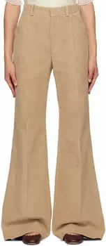 Бежевые брюки со складками Pearl Chloe