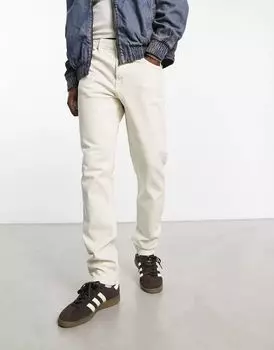 Бежевые джинсы прямого кроя Pull&Bear