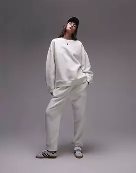 Бежевые джоггеры с манжетами Topshop