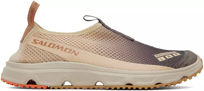Бежевые и серые замшевые кроссовки RX Moc 3.0 Salomon