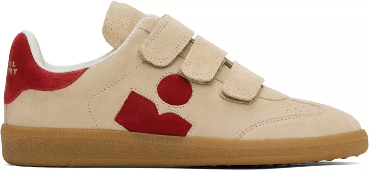 Бежевые кроссовки Beth Isabel Marant, Toffee/Red