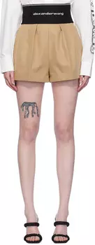 Бежевые шорты сафари Alexander Wang