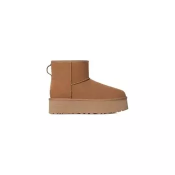 Бежевые замшевые ботинки UGG
