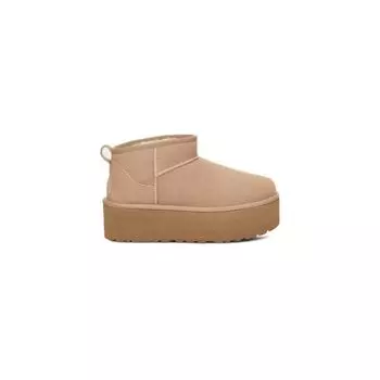 Бежевые замшевые ботинки UGG