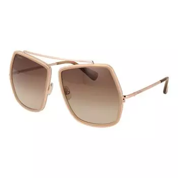 Бежевые женские солнцезащитные очки Max Mara, Beige