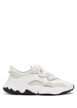 Бежевые женские замшевые кроссовки ozweego Adidas