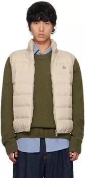 Бежевый жилет Contrin Down Moncler