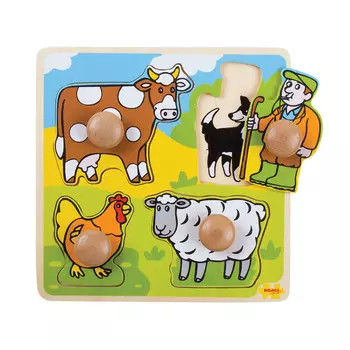 Bigjigs Toys, деревянный пазл Ферма