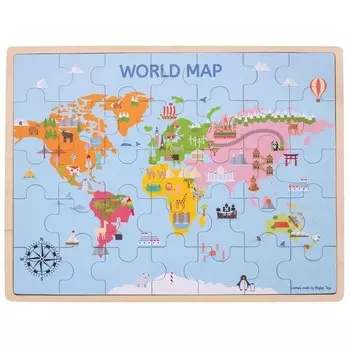 Bigjigs Toys, пазл «Карта мира»
