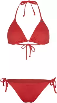 Бикини-бюстье O'Neill "ESSENTIALS CAPRI - BONDEY BIKINI SET", с завязками на плавках бикини, красный