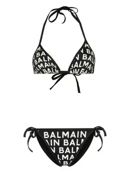 Бикини с логотипом Balmain, черный