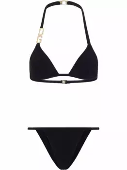 Бикини с треугольными чашками и логотипом DG DOLCE & GABBANA, черный