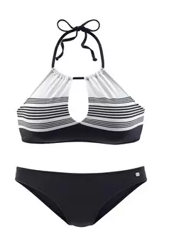 Бикини с высоким вырезом JETTE, черный