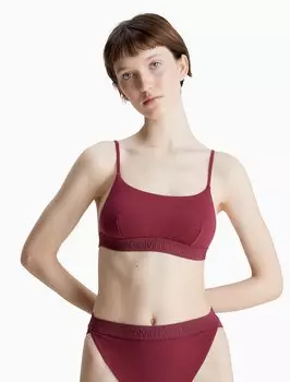 Бикини-топ без косточек в тон Core Calvin Klein, клюквенный