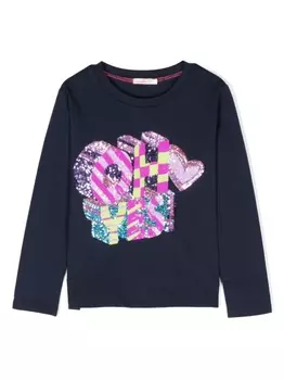 Billieblush футболка с пайетками, синий