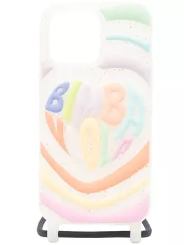 Bimba y Lola logo-embossed iPhone 14 Plus case, белый