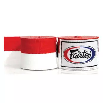Бинты боксерские Fairtex HW2, белый / красный